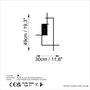 Wallity Corner Reloj de pared decorativo de metal negro
